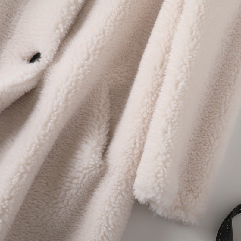 Women's Hooded Lambswool Warm Coat