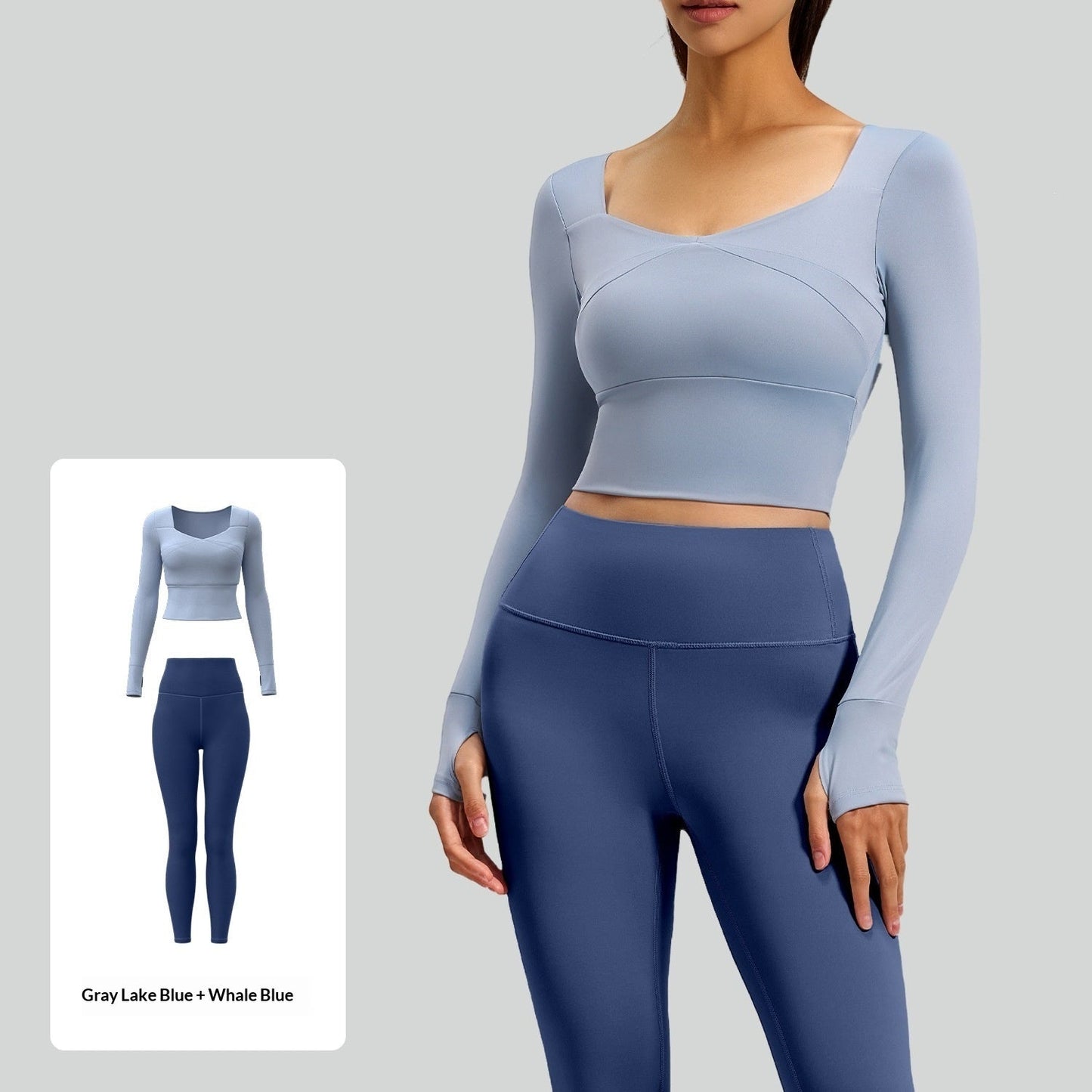 Seamless Long-sleeve Yoga Set Fitness Wear