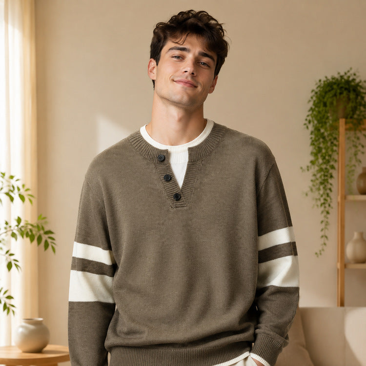 European And American Streetwear Knit Sweater For Men