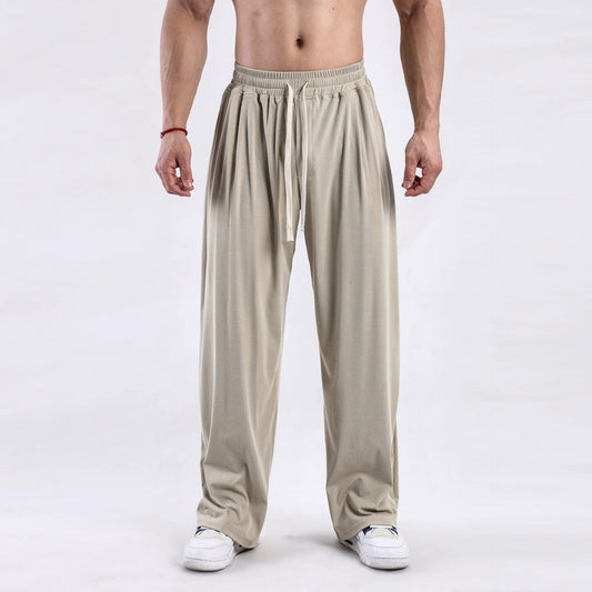 Pantalones anchos casuales drapeados para hombre