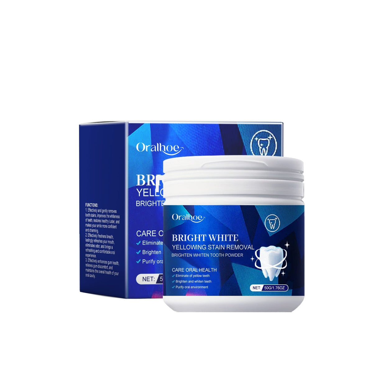 Peppermint Dental Powder, 50g, Oral Care, Oral Care Product for Daily Oral Care