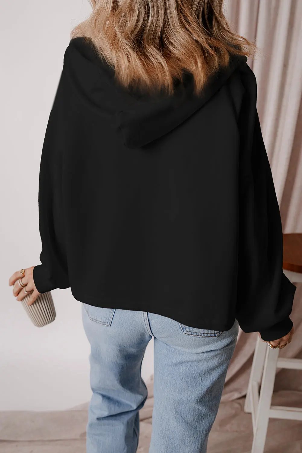 Women's Hoodie - Half Zip Fleece - Cozy Daily Pullover
