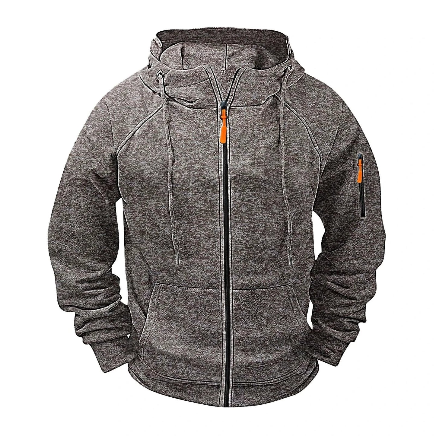 Men's Loose Leisure Hooded Zip-up Sweater