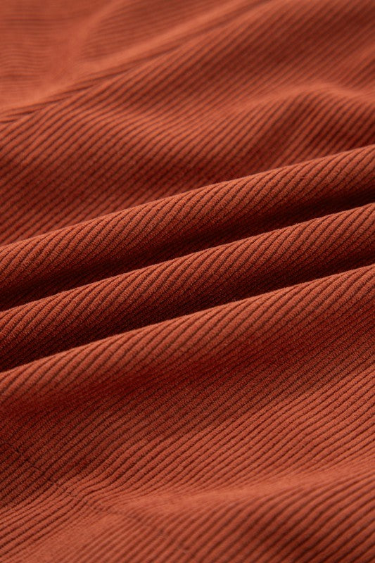 Corduroy Scalloped Edge High Waist Shorts See size chart under “more details”