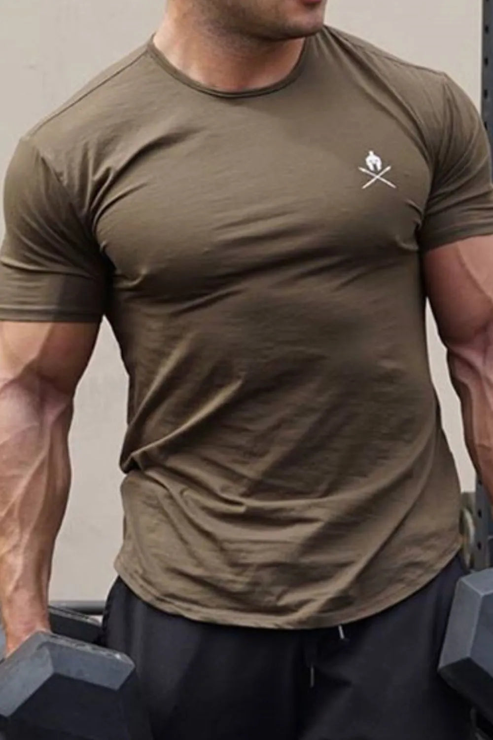 Camiseta de manga corta y cuello redondo para hombre