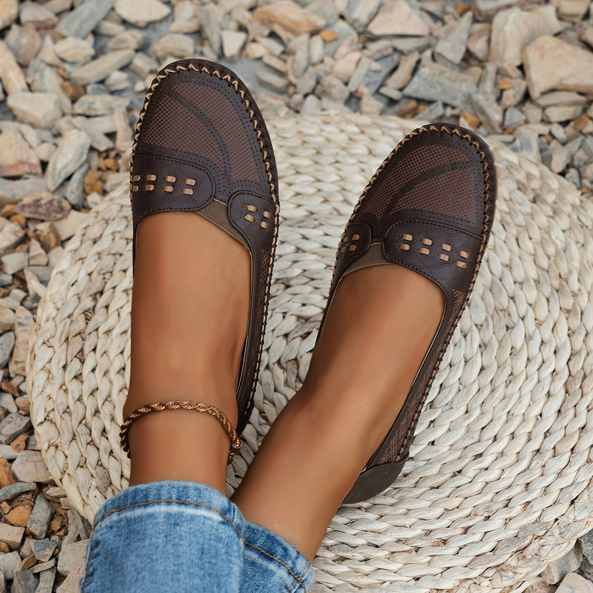 Women's Suture Laser Flat Loafers