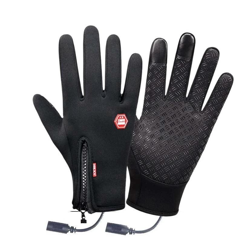 Men's Touch Screen Windproof Warm Usb Heating Gloves