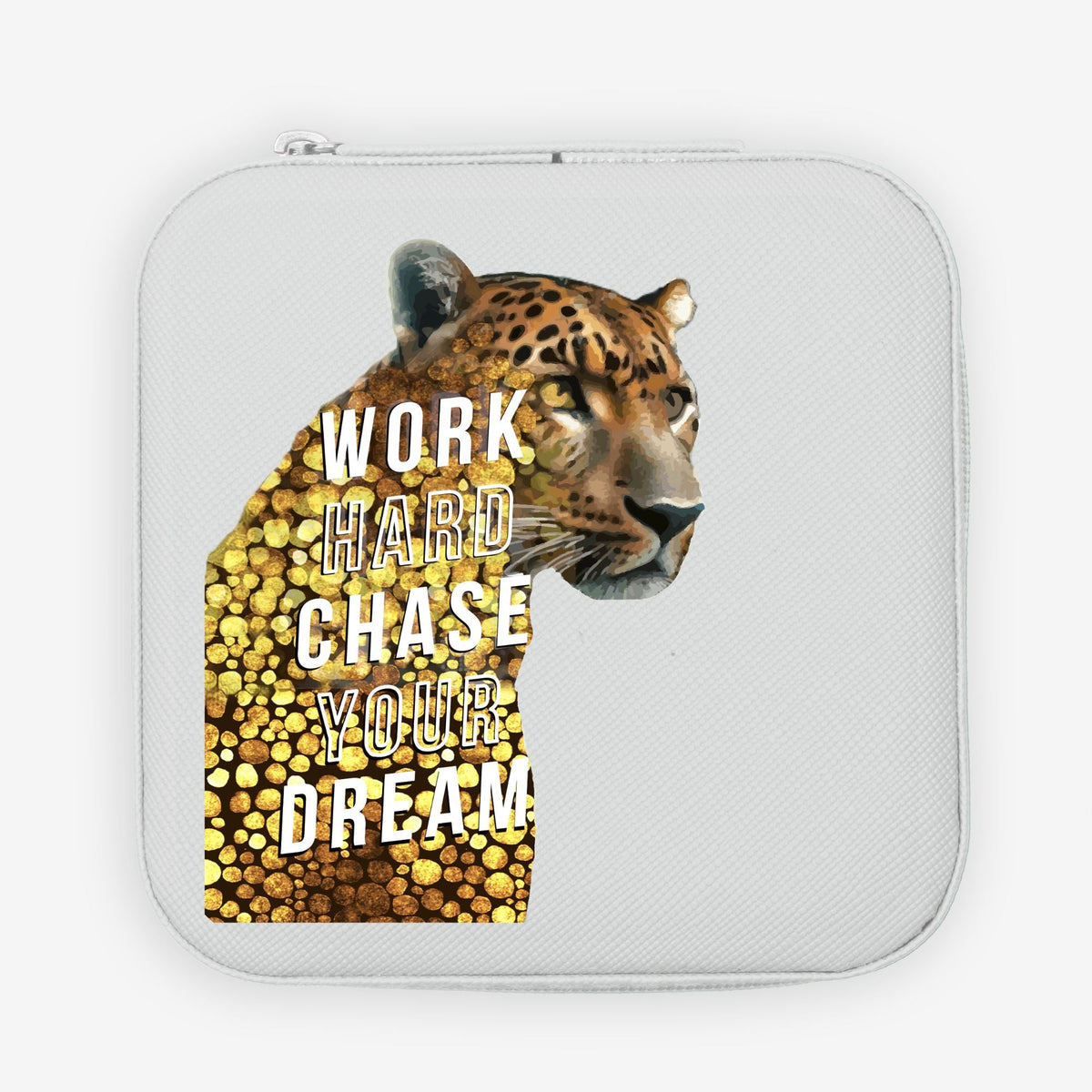 Work Hard Chase Your Dream Jewelry Travel Case