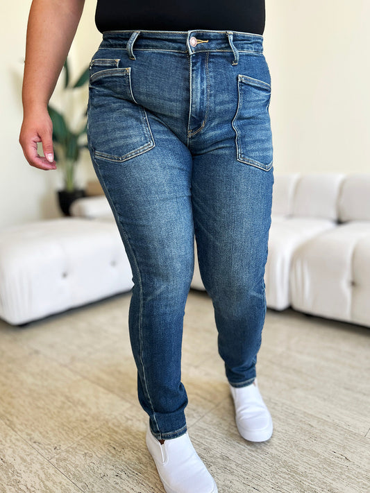 Pantalones Vaqueros Pitillo de Talle Alto Judy Blue de Talla Grande