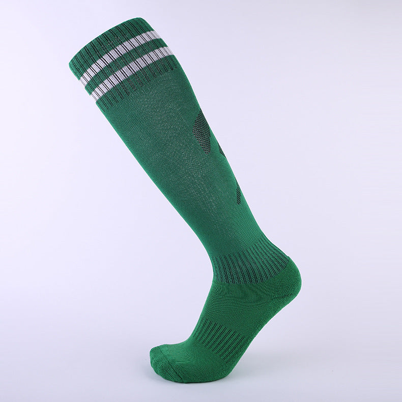 Cross-border Long-tube Sports Socks Thickened Non-slip Towel Bottom Mens Football Training Socks Sweat-absorbent Breathable Professional Football Socks