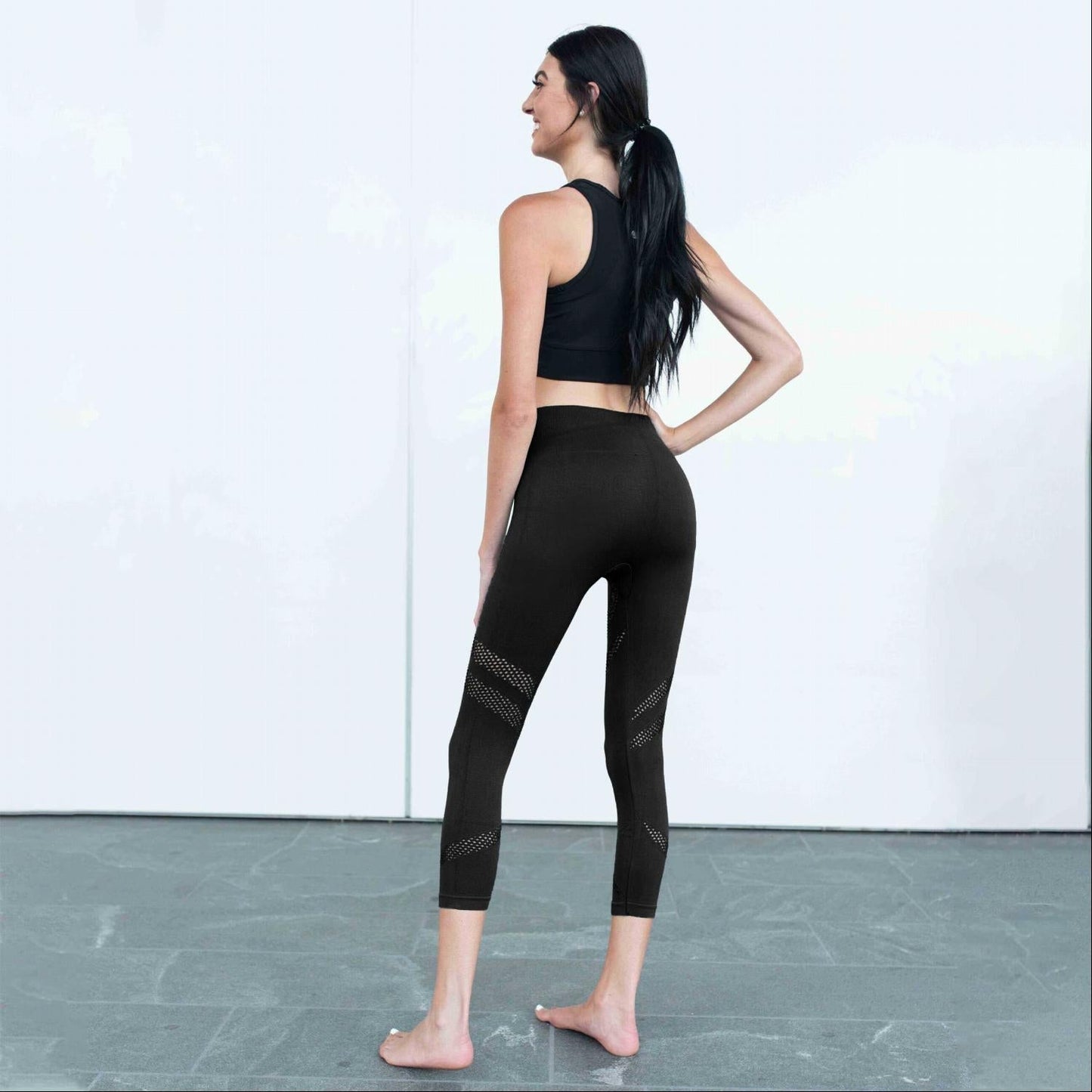 Mallas Capri Deportivas con Malla Transpirable y Ventilación Activa