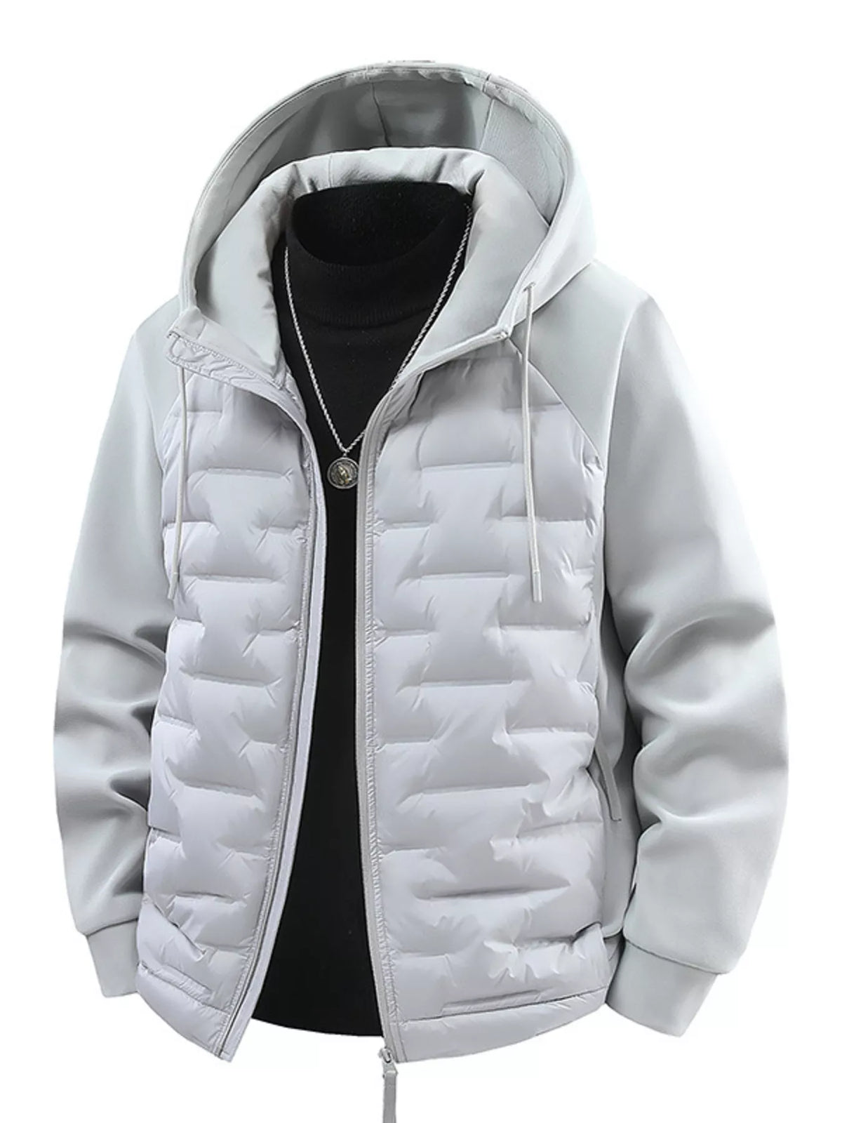 Men's Plus Size Hooded Padded Jacket