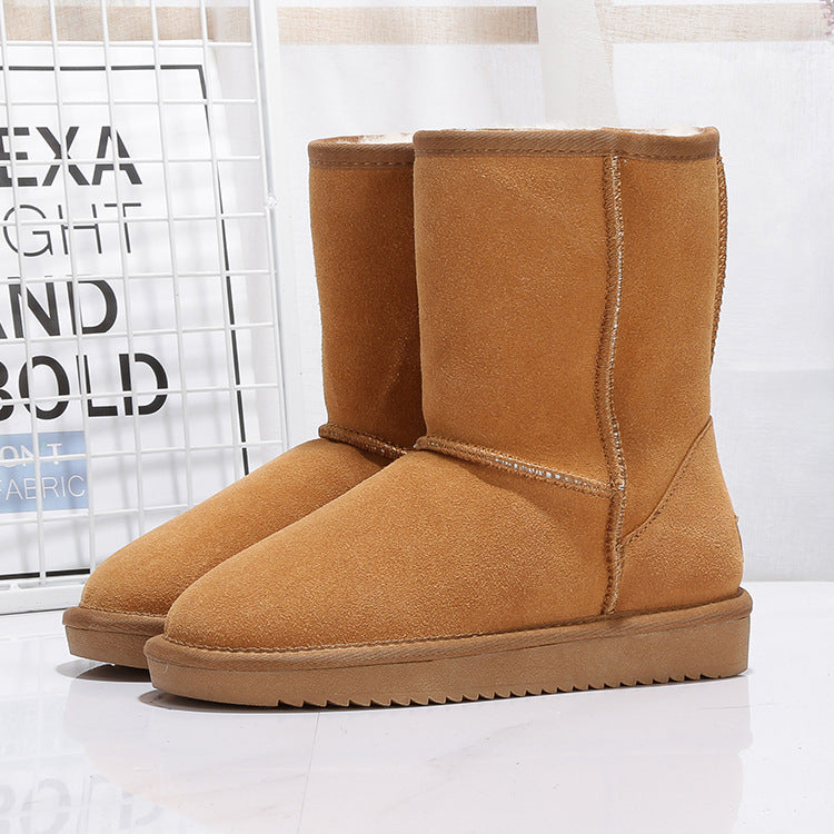 Middle Tube Plus Velvet Warm Boots