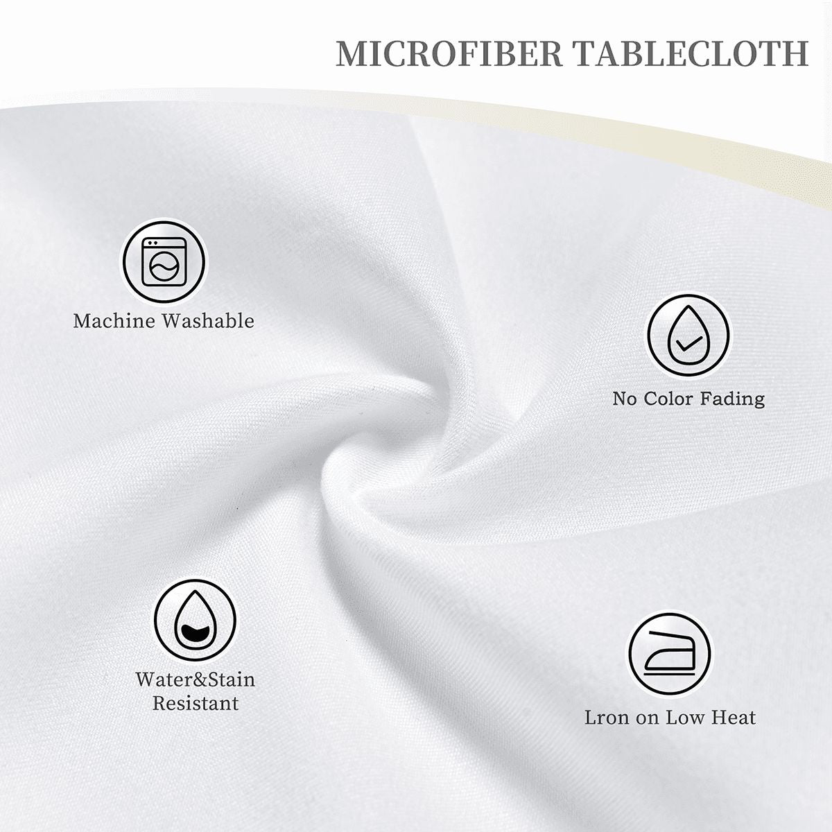 Heritage Revival Quilt Design Round Tablecloth with Wavy Edge - 60" x 60"
