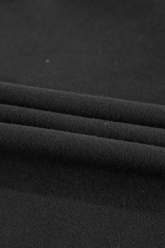 Sudadera de cuello medio con cremallera y forro polar liso
