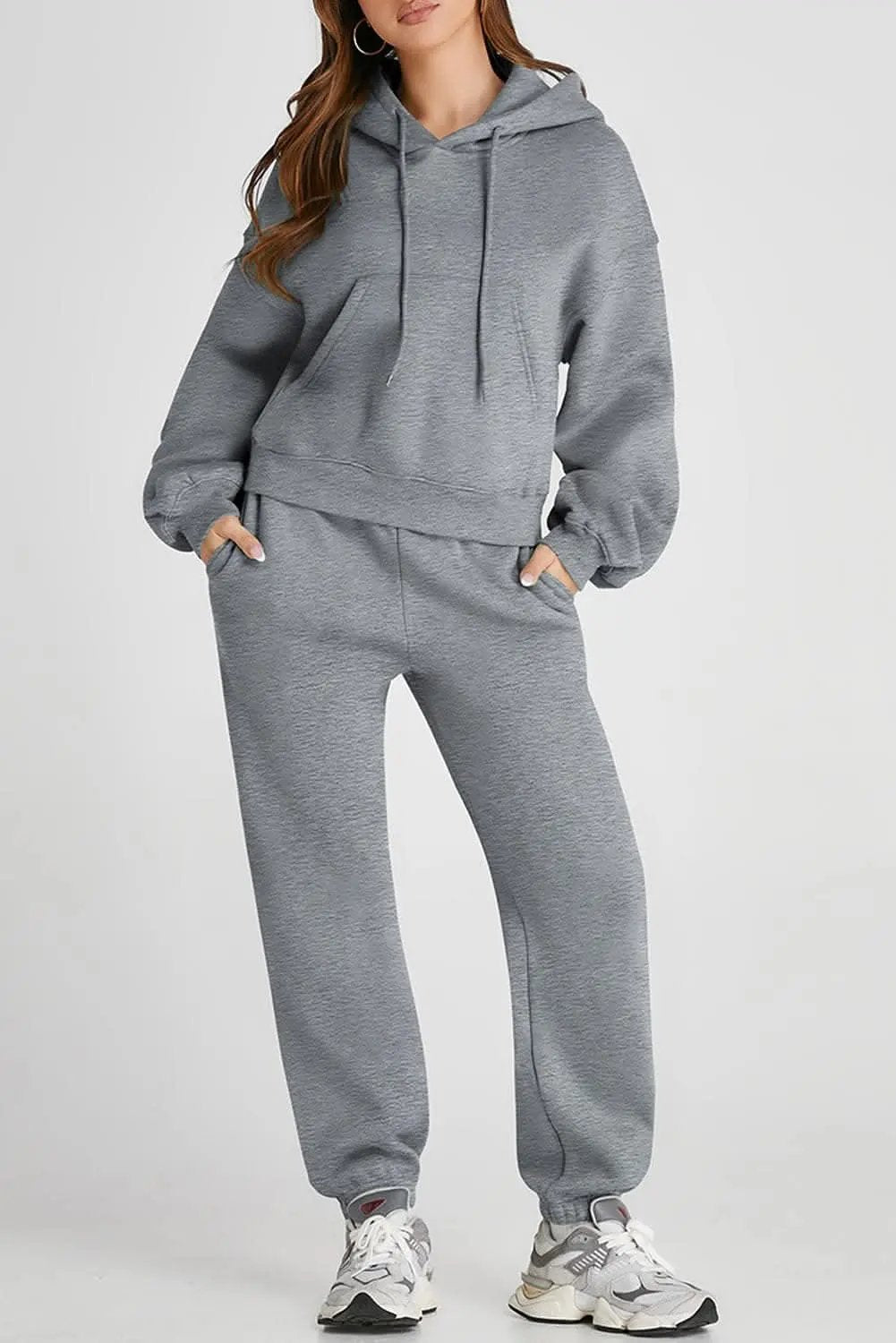 Pants Trendsi Chic hooded top & joggers set