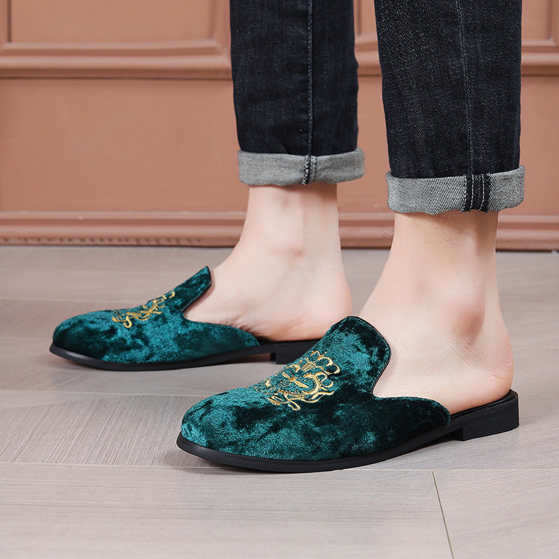 Men's Embroidered Slip-on Loafers
