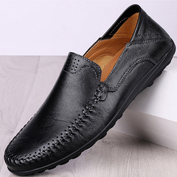 Men's Cowhide Business Casual Flats