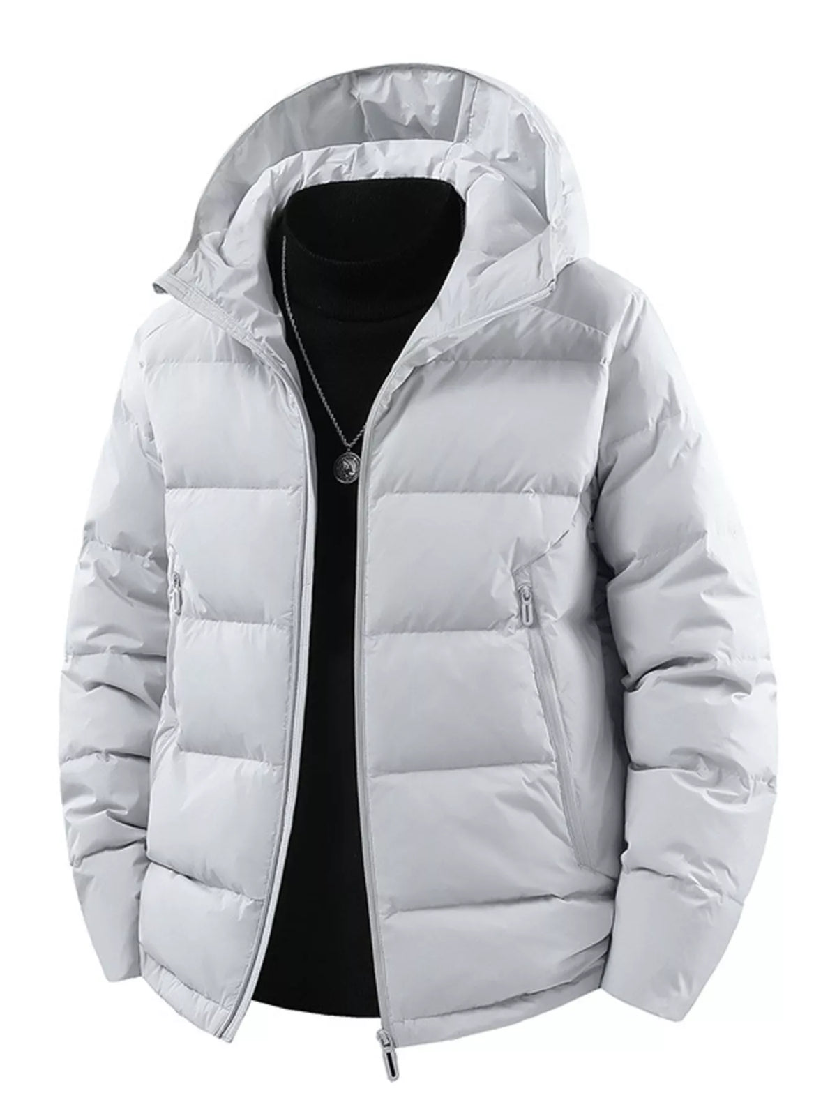 Men's Plus Size Hooded Padded Puffer Jacket