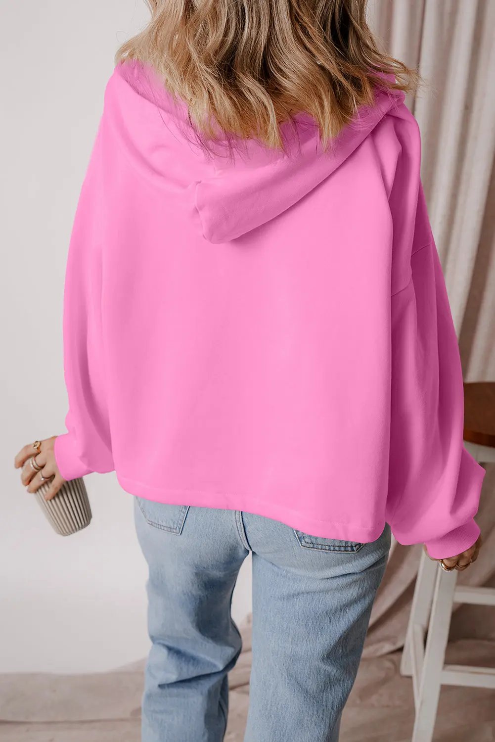 Women's Hoodie - Half Zip Fleece - Cozy Daily Pullover