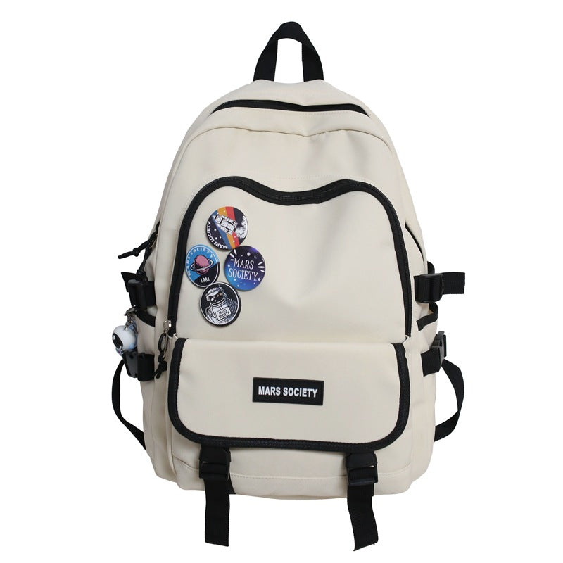 Unisex Mars Society Large Capacity Student Backpack Bags