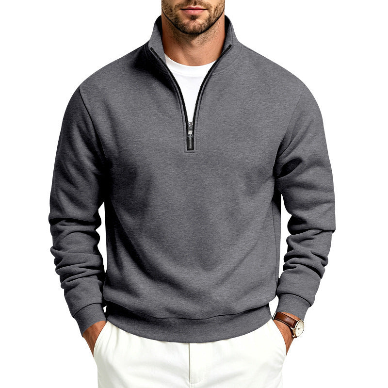 Men's Sports And Leisure Stand Up Collar Zipper Sweatshirt
