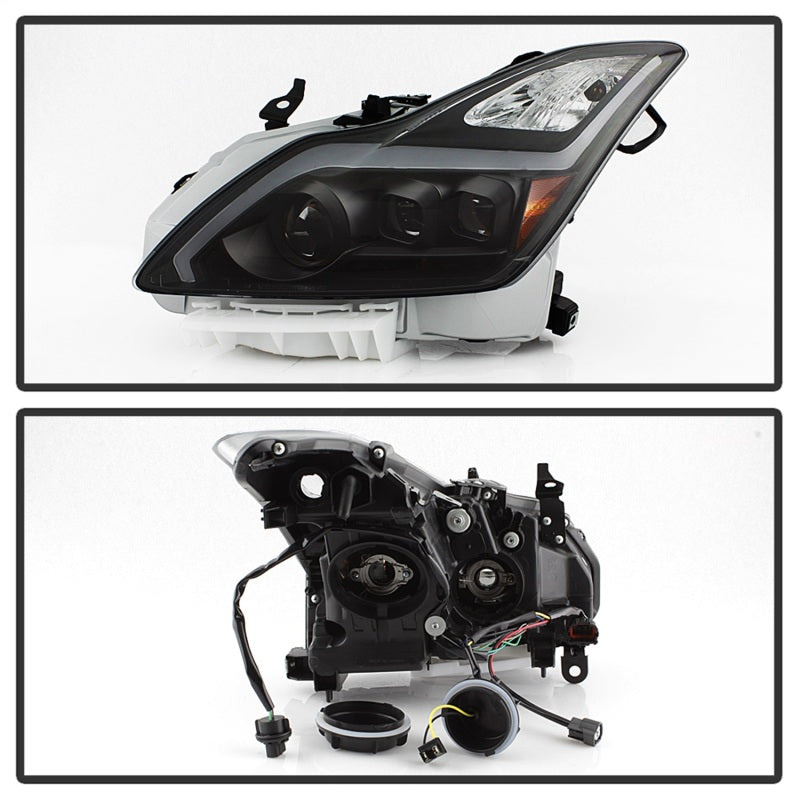 xTune Infiniti G37 Coupé (sin AFS) 08-15 Faros Proyector - Negros PRO-JH-IG3708-2D-LB-BK
