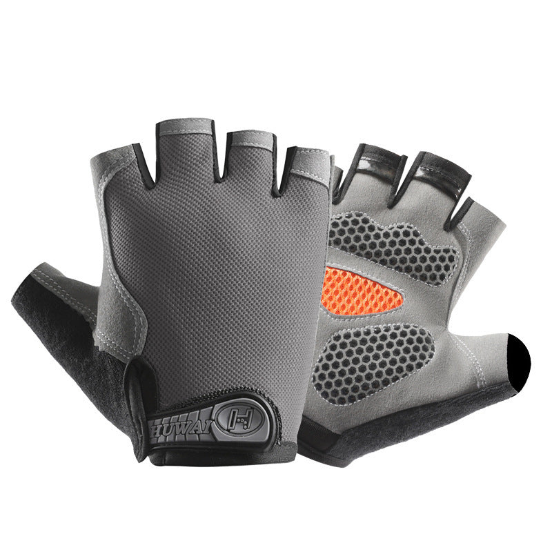 Half Finger Gloves Men's Outdoor Fitness Sports Thin Breathable Non-slip Wear-resistant Mountaineering Rock Climbing Exhibit Finger Gloves For Women