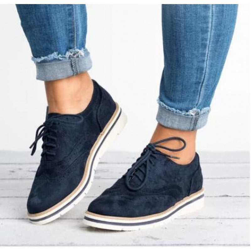 Zapatillas retro casuales británicas para mujer – Zapatillas chic para el día a día