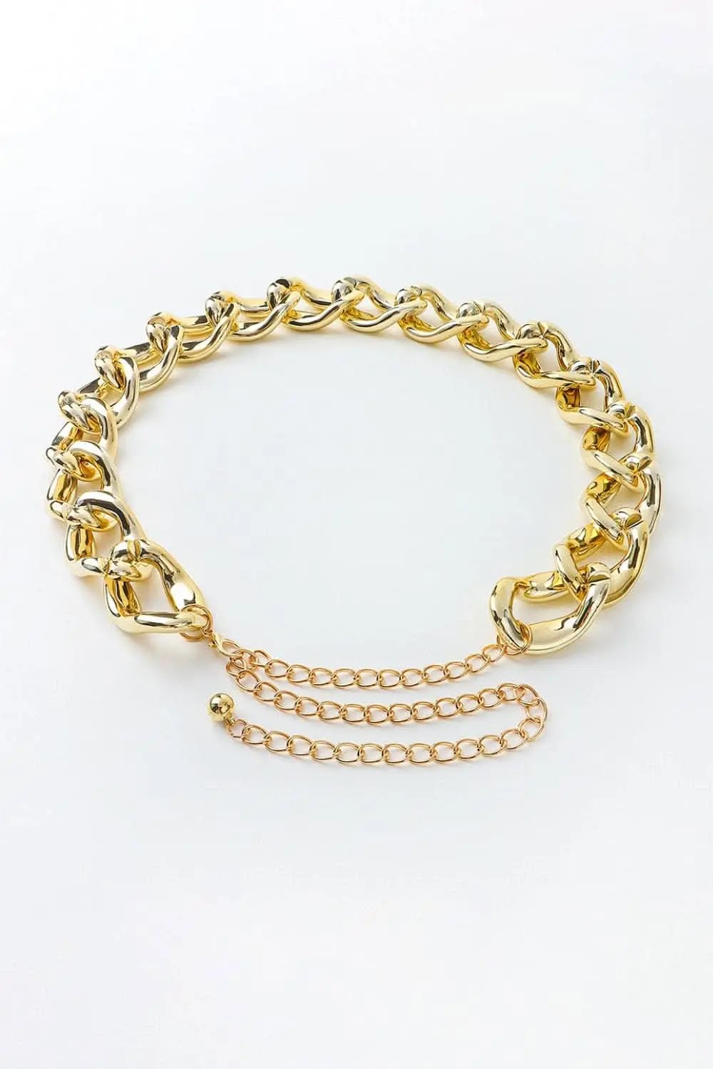 Dresses Trendsi Chic acrylic curb chain belt 1.2"