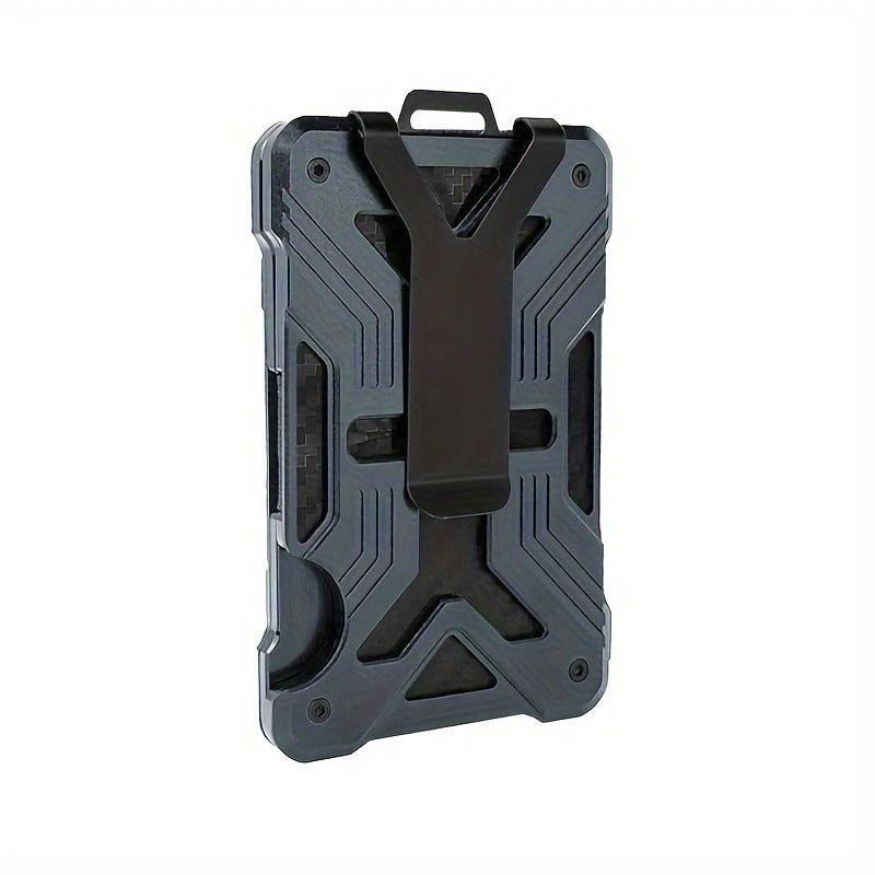 Card Holder Airtag Men's Tracker Case Carbon Fiber Credit Card Clip Wallet