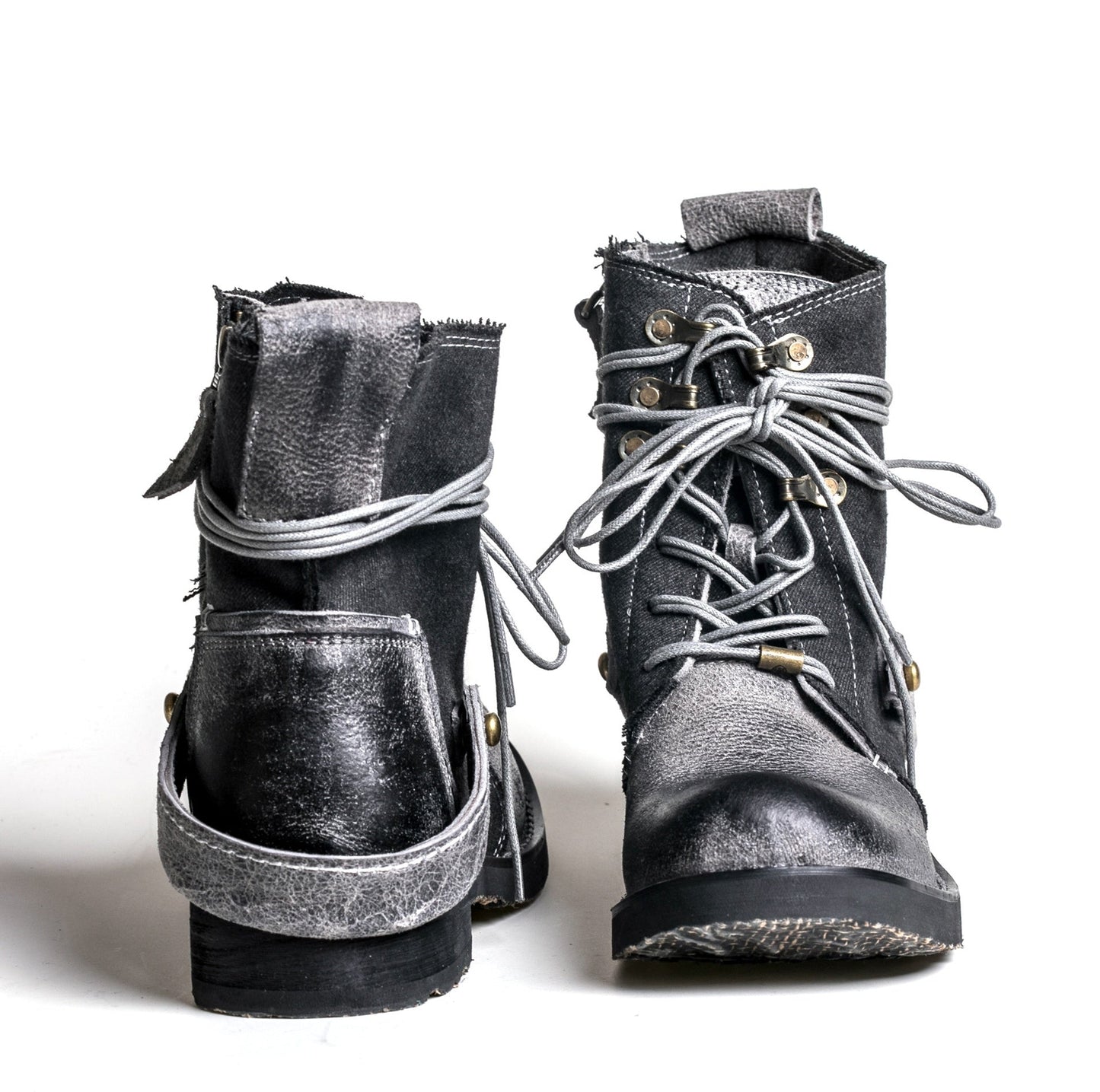 Outdoor Japanese Vintage Shoes Canvas Martin Boots