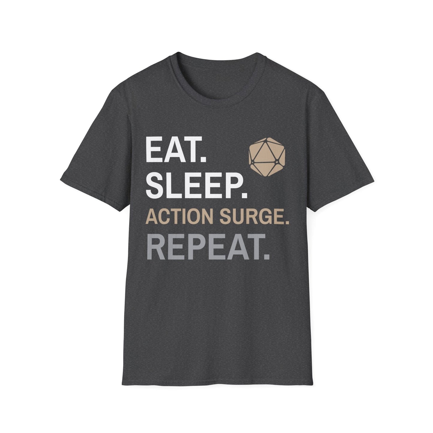 Camiseta Clase Luchador – 'Comer, Dormir, Ráfaga de Acción, Repetir'