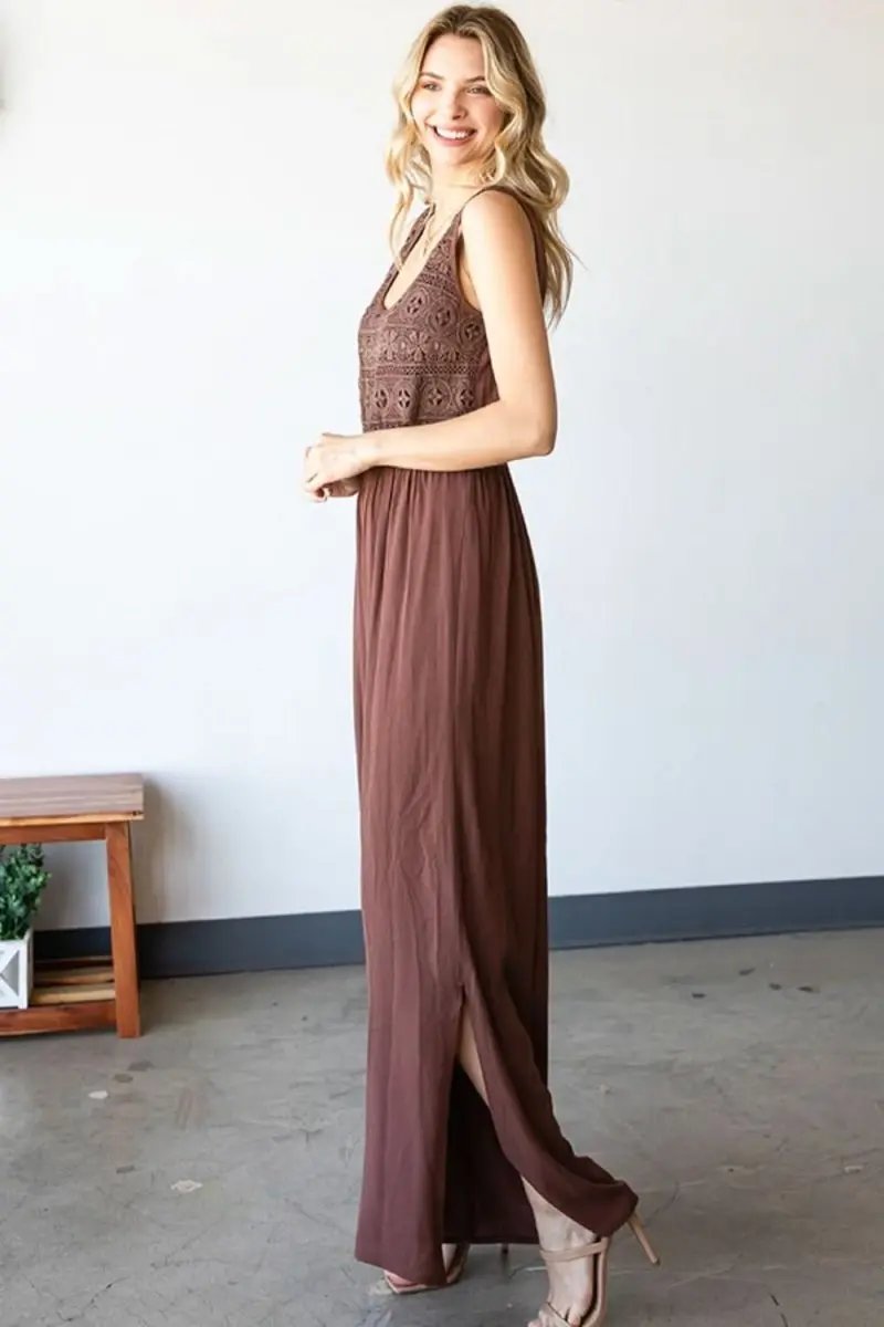 Dresses Lovesalve WS Tie Back Jumpsuit Women's Summer Slit Wide Leg Romper Chic & Comfy