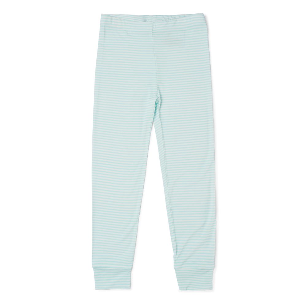 Pijama de bambú de dos piezas a rayas de nubes para niños pequeños