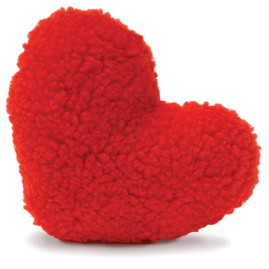 Juguete de felpa con chirriador de corazón rojo Jeffers Fleecy para perros, cada uno