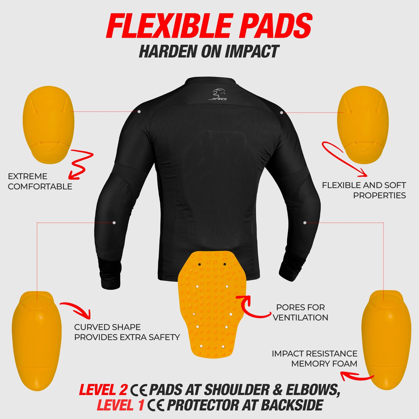 Camiseta de moto JAG | Protección con certificación CE