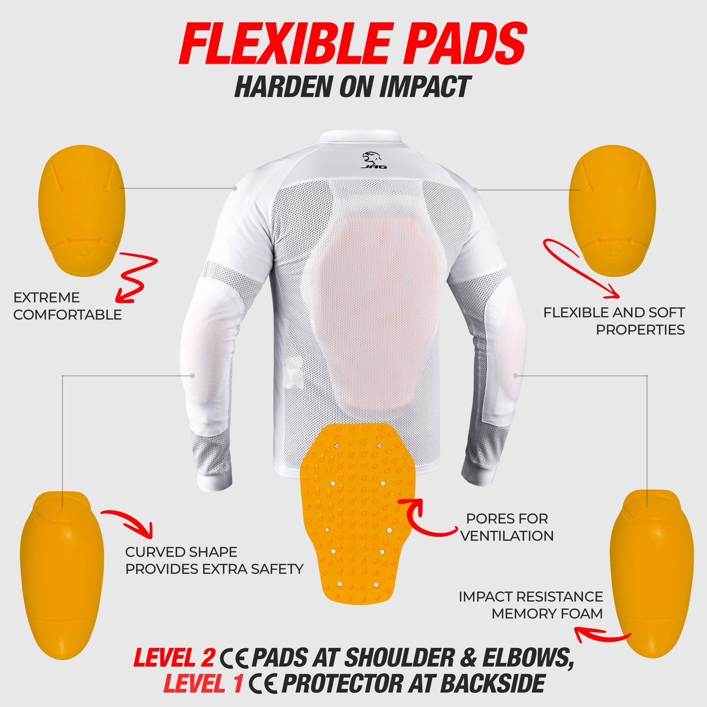Camiseta de moto JAG | Protección con certificación CE