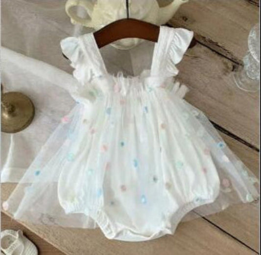 Flower Dot Baby Romper for Summer (One Piece) - # BAAA21110040