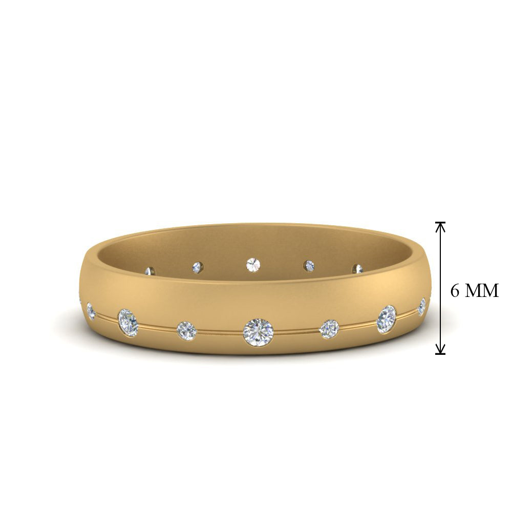 Flush Set Diamond Wedding Band