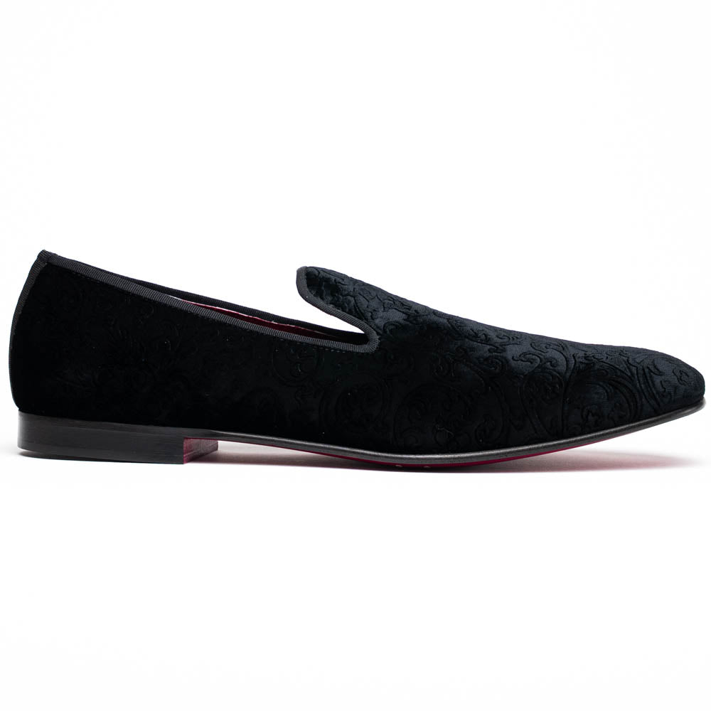 10-520-BLK Zapatos de esmoquin de terciopelo FORMAL II, Negro