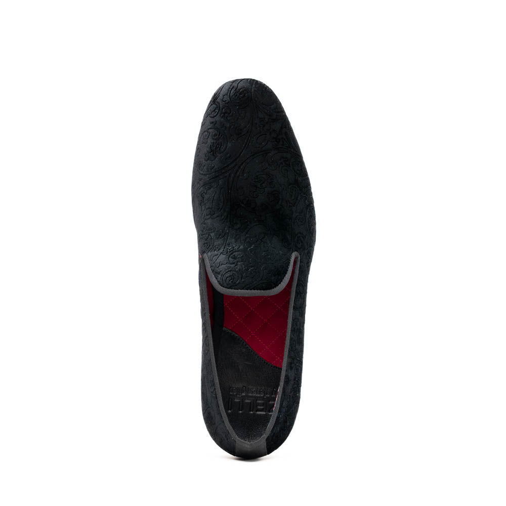 10-520-BLK Zapatos de esmoquin de terciopelo FORMAL II, Negro