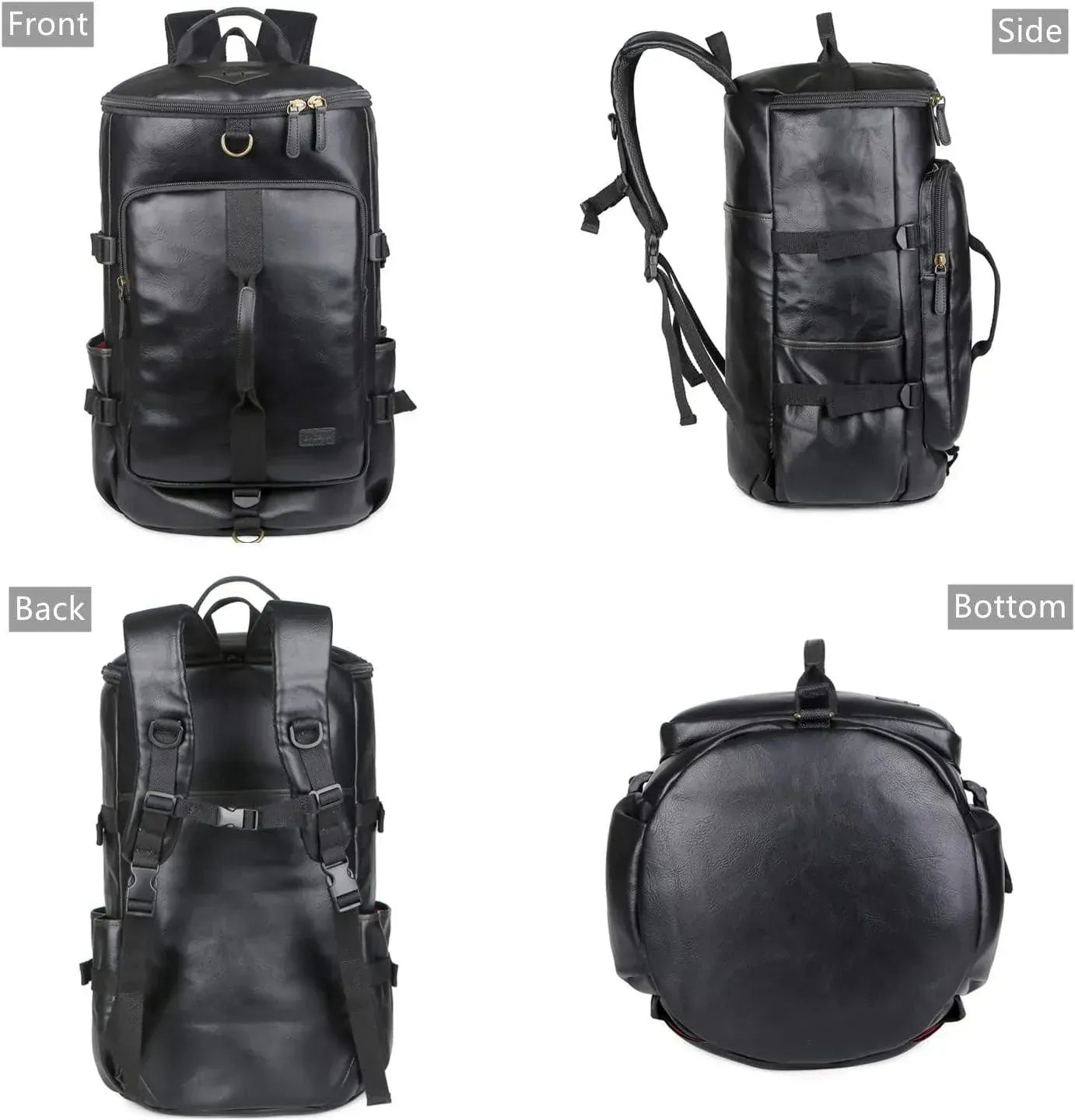 Soft Leather Duffel Bag – 40L Convertible Travel Bag