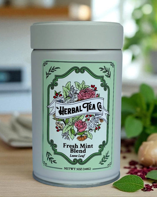 Té de hierbas de menta fresca