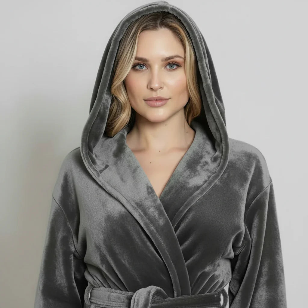 Bata con Capucha Afelpada para Mujer - Confort de Spa en Casa