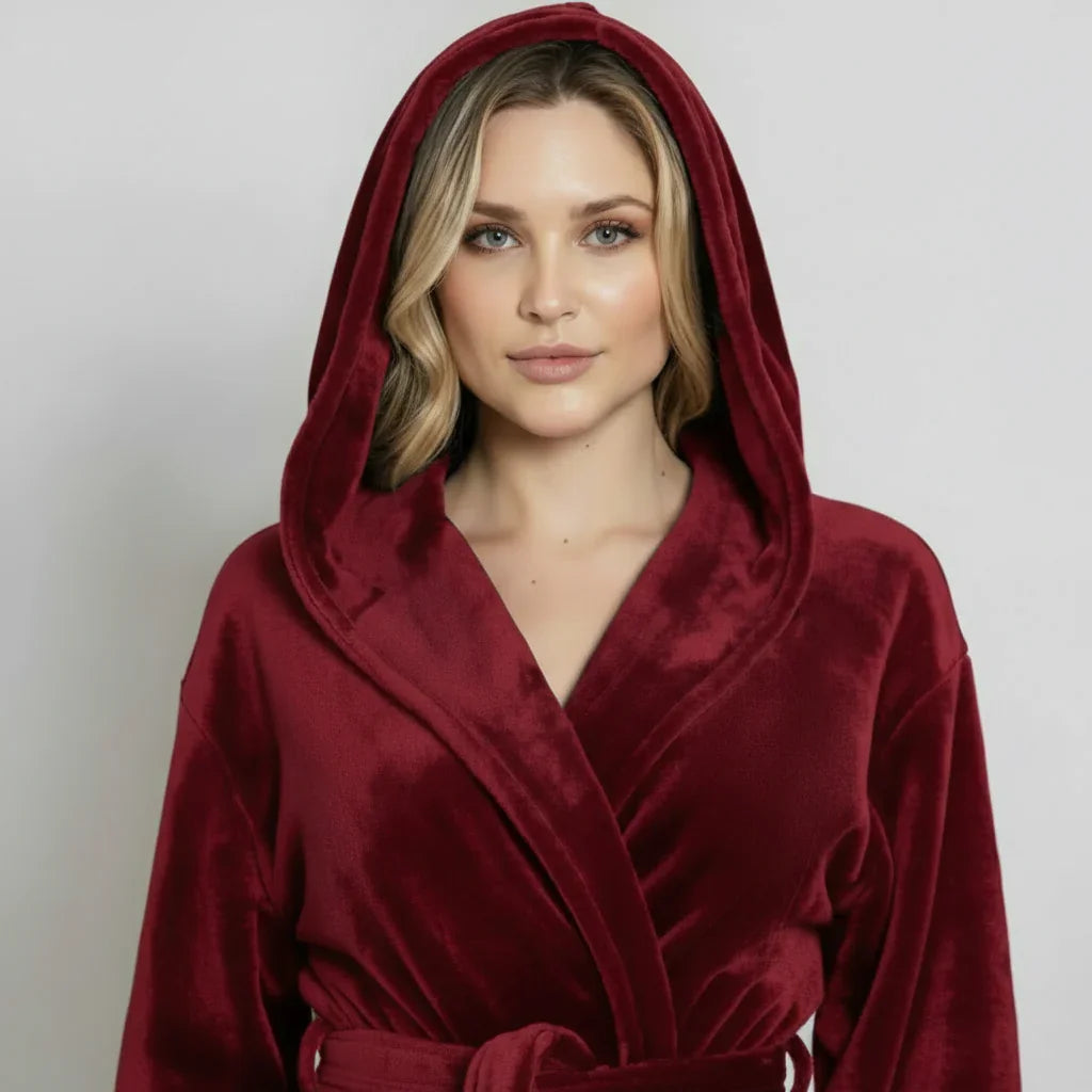 Bata con Capucha Afelpada para Mujer - Confort de Spa en Casa
