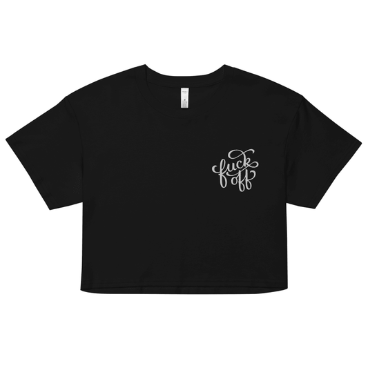 Top crop bordado "Fuck Off"