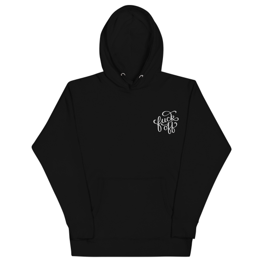 Sudadera con capucha bordada "Piérdete"