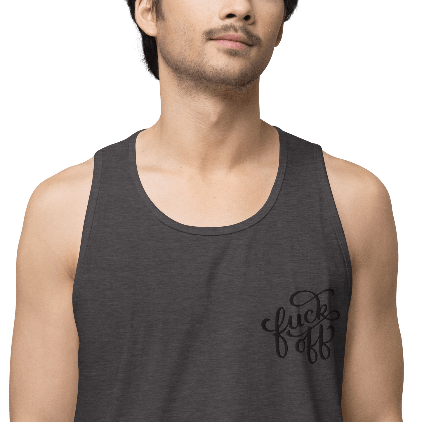Camiseta sin mangas bordada de Fuck Off