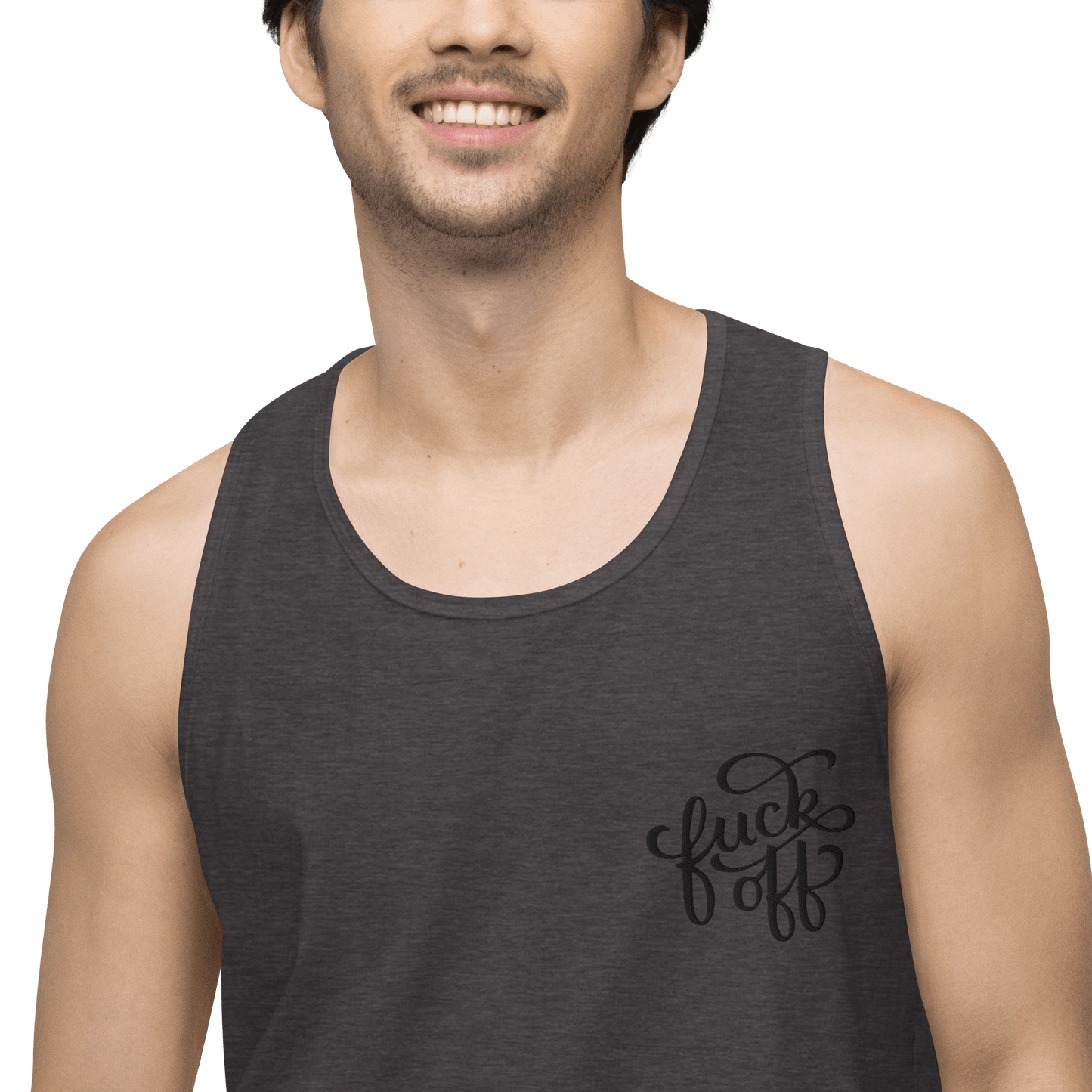 Camiseta sin mangas bordada de Fuck Off